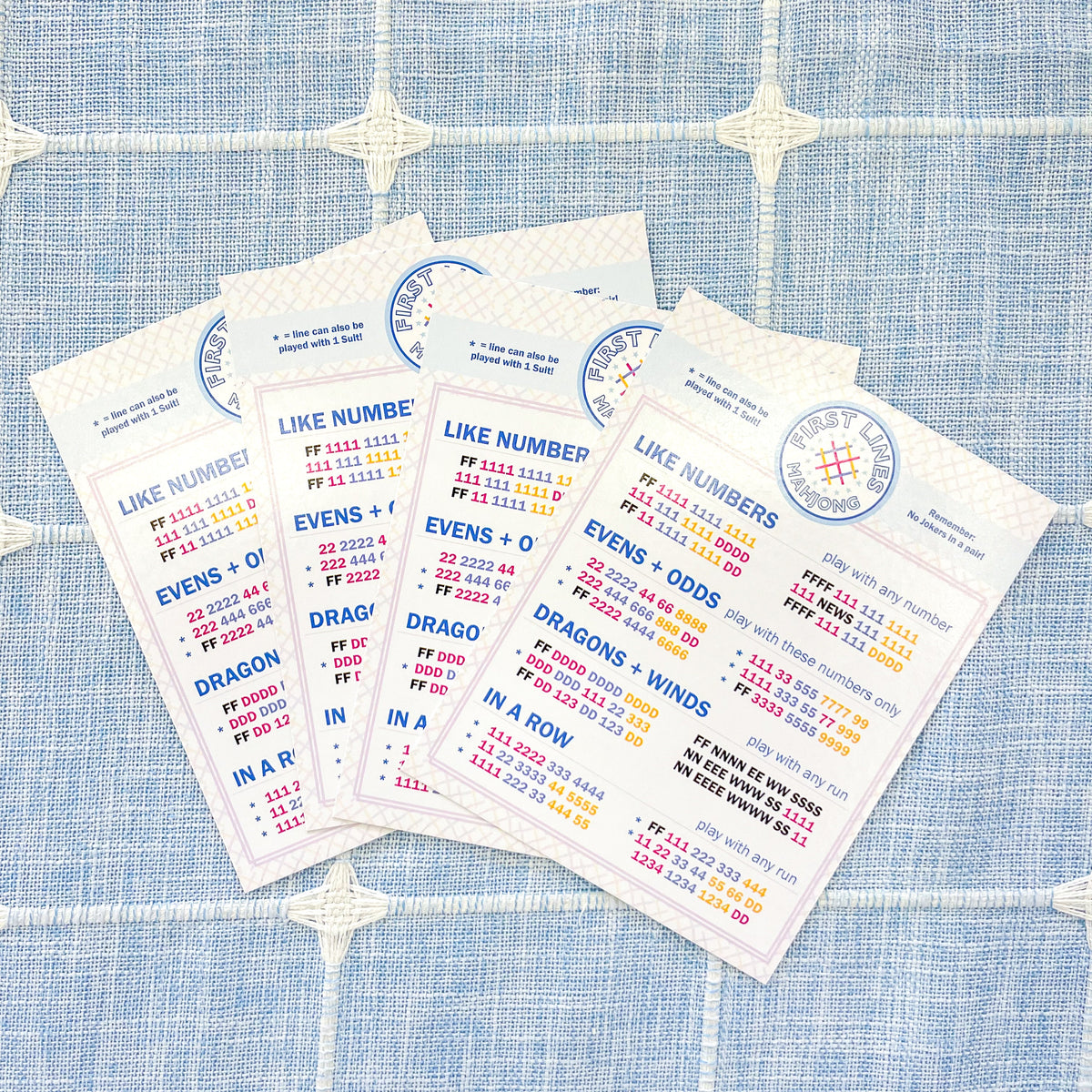 First Lines Mahjong Line Cards