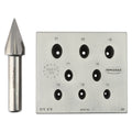 Oval Bezel Forming Block w/ Punch - 8 Holes, Large Sizes