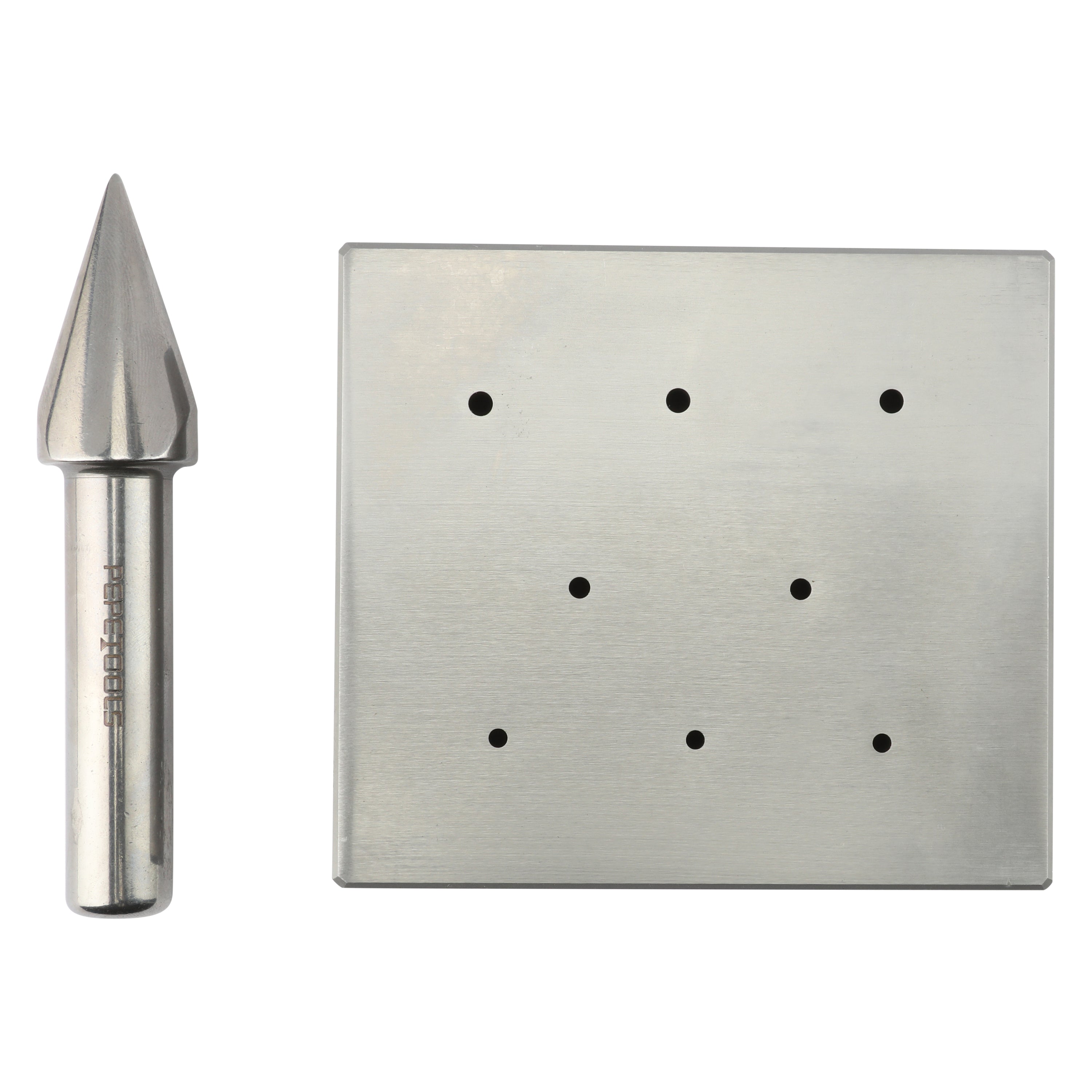 Oval Bezel Forming Block w/ Punch - 8 Holes, Large Sizes