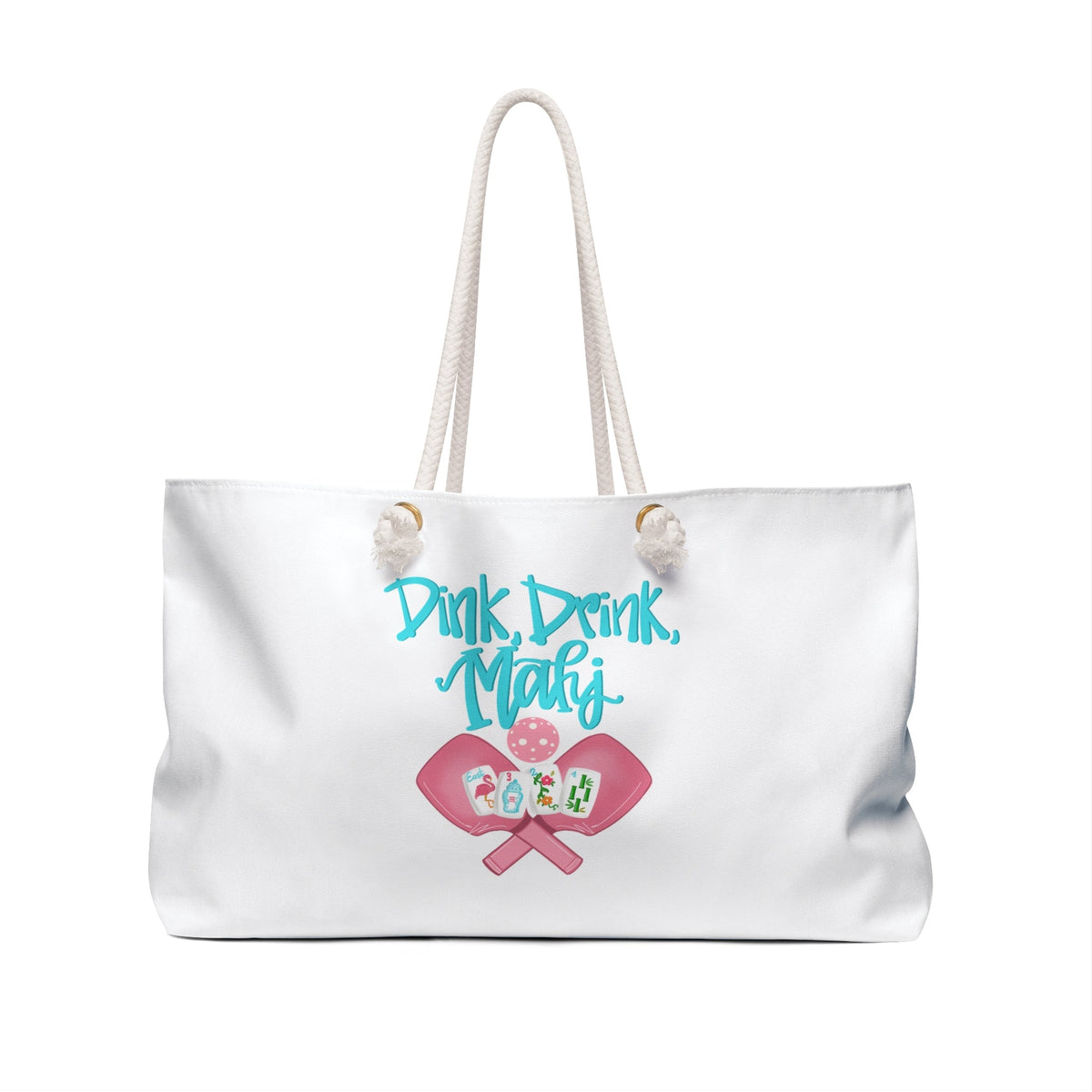 Perfect Mahjong and Pickleball Weekender Bag - Stylish Travel Tote for Mahj, Pickleball, Beach, Gym, or Weekend Getaways - Perfect Gift