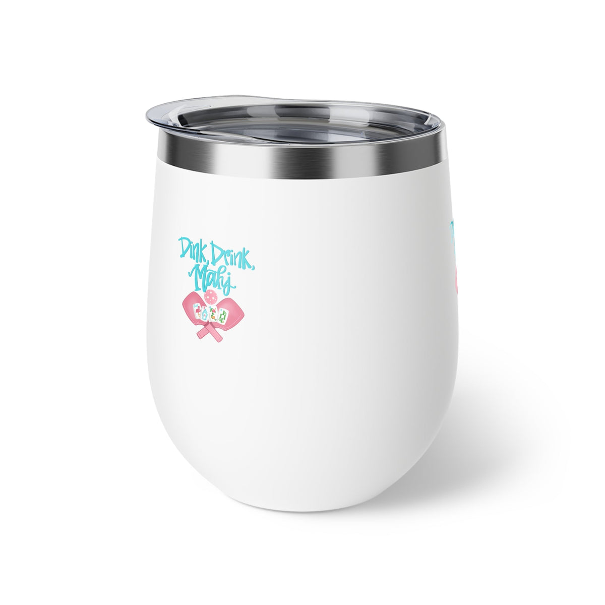 Dink Drink Mahj Stylish Copper Insulated Cup, Perfect for Pickleball and Mahjong Parties, Gifts, Outdoor Adventures, Travel Mugs, Tumblers