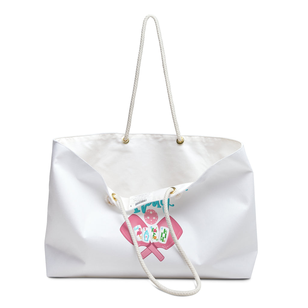 Perfect Mahjong and Pickleball Weekender Bag - Stylish Travel Tote for Mahj, Pickleball, Beach, Gym, or Weekend Getaways - Perfect Gift