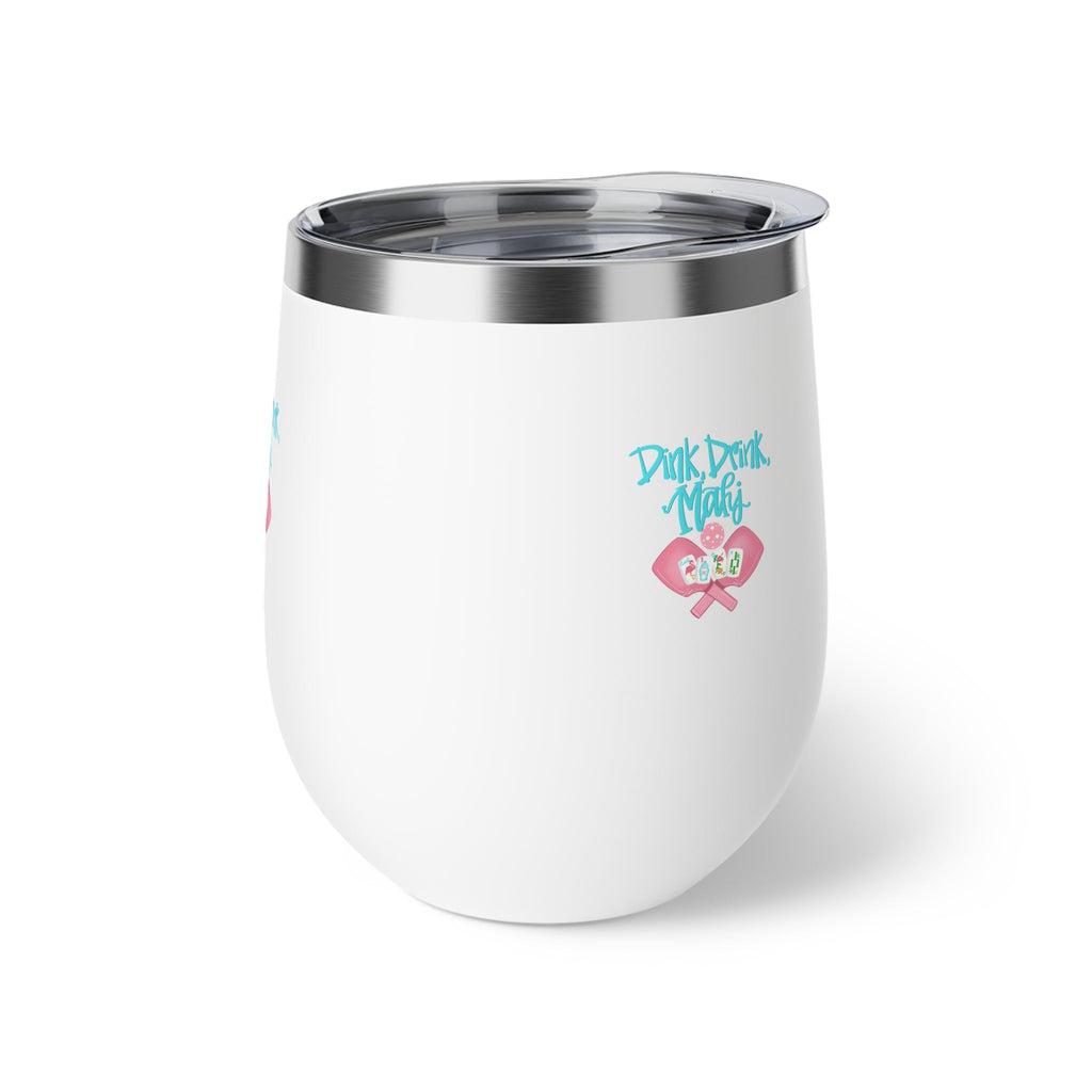 Dink Drink Mahj Stylish Copper Insulated Cup, Perfect for Pickleball and Mahjong Parties, Gifts, Outdoor Adventures, Travel Mugs, Tumblers