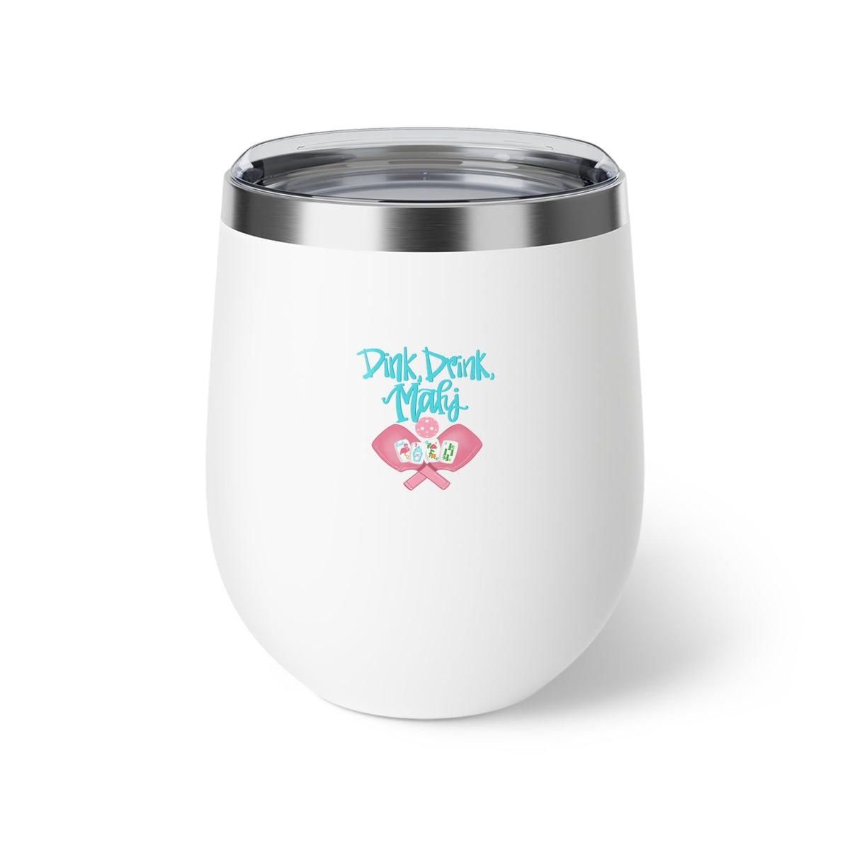 Dink Drink Mahj Stylish Copper Insulated Cup, Perfect for Pickleball and Mahjong Parties, Gifts, Outdoor Adventures, Travel Mugs, Tumblers