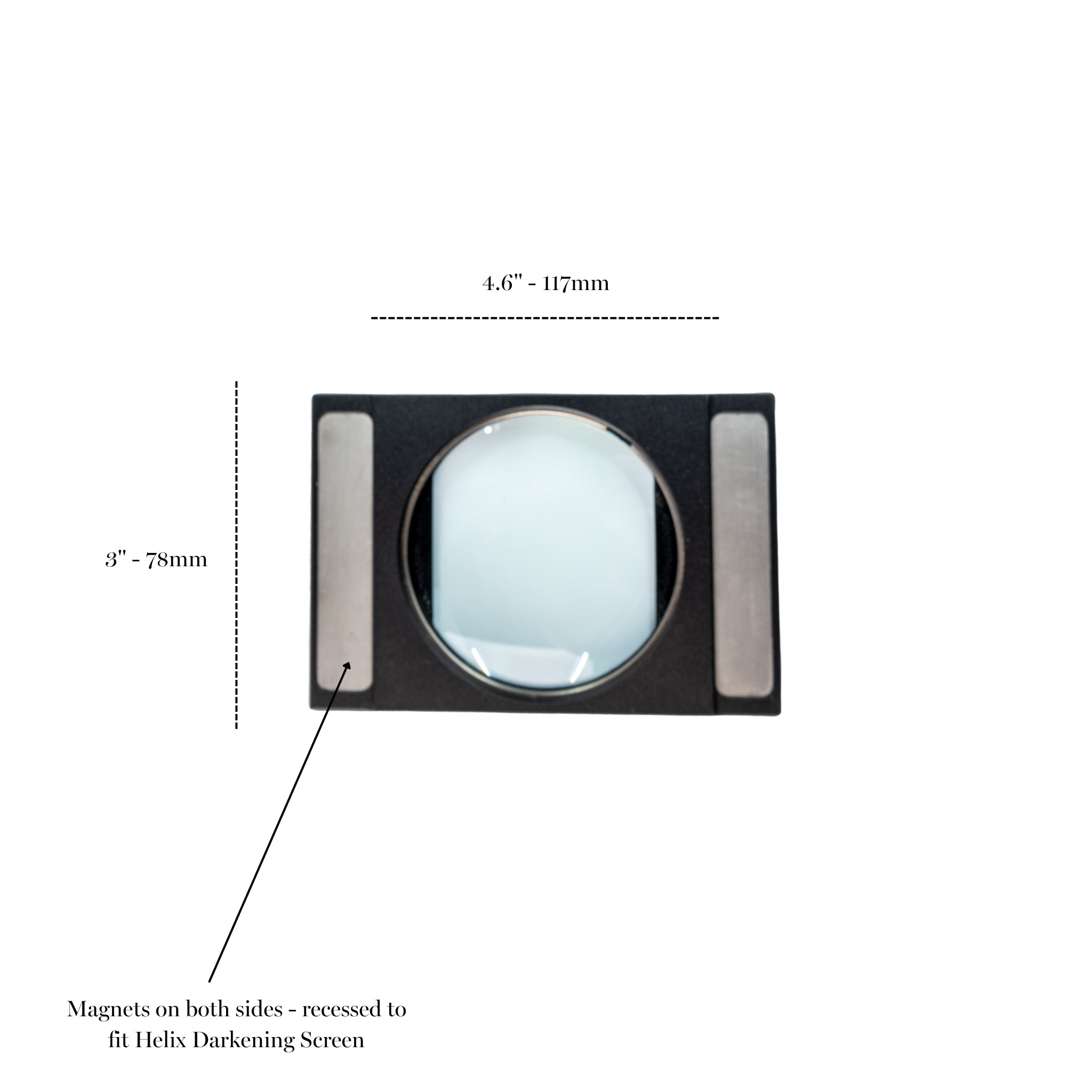 Magnetic Magnifying Attachment for Permanent Jewelry Darkening Screen