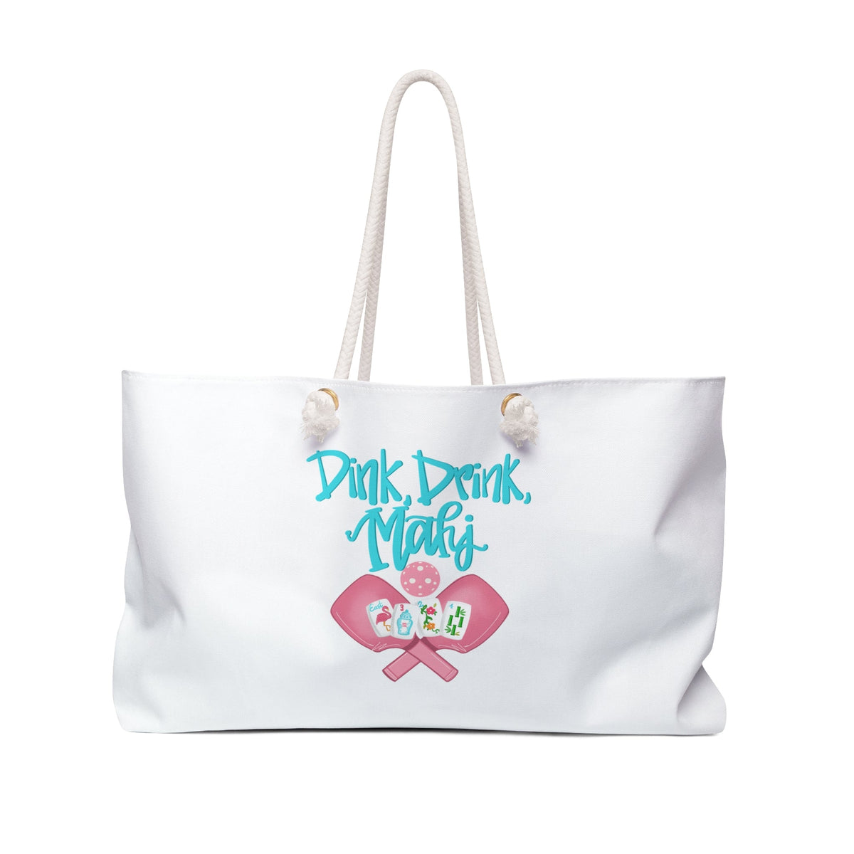 Perfect Mahjong and Pickleball Weekender Bag - Stylish Travel Tote for Mahj, Pickleball, Beach, Gym, or Weekend Getaways - Perfect Gift