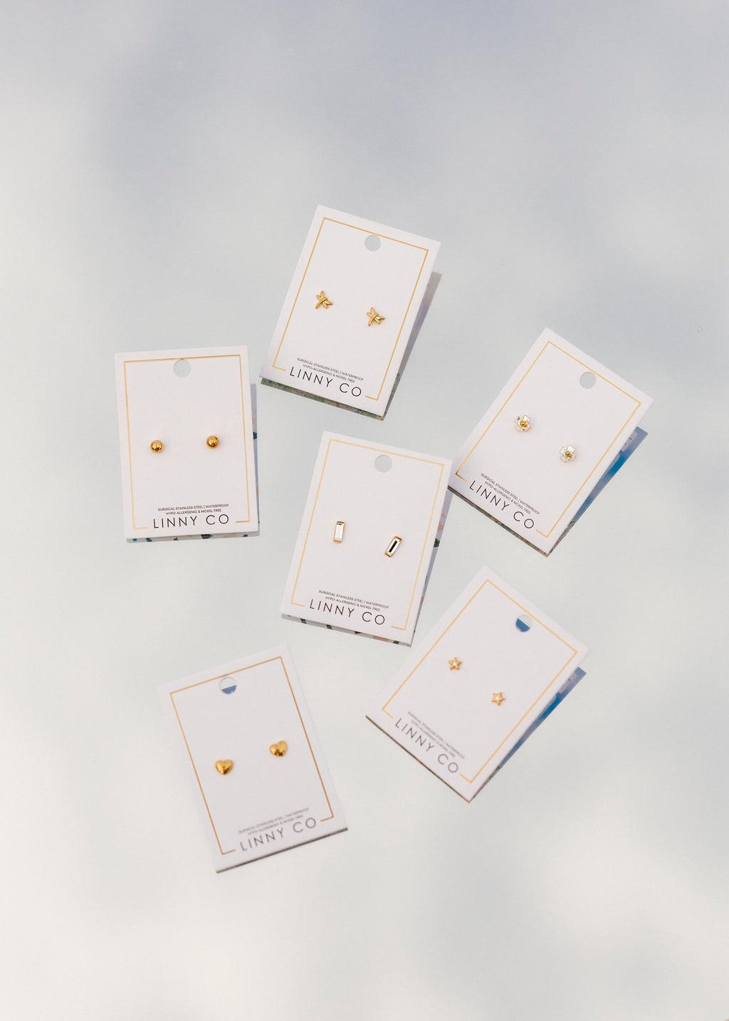Screwback Stud Earrings - Hadley Gold