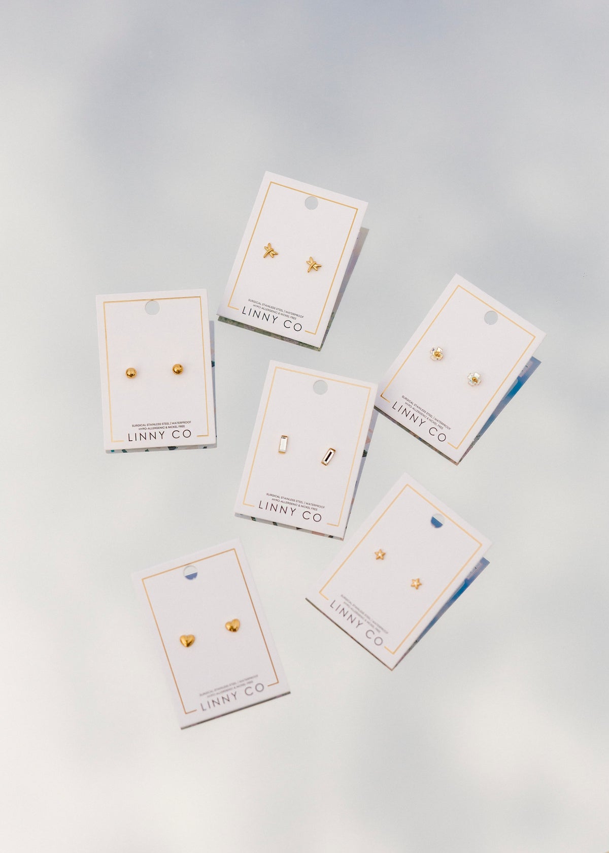 Screwback Stud Earrings - Hadley Gold