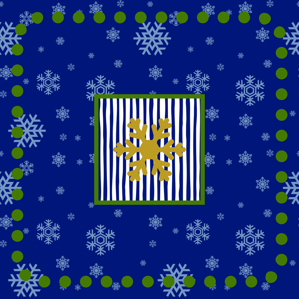 Alpine Snowflakes Neoprene Mahjong Mat