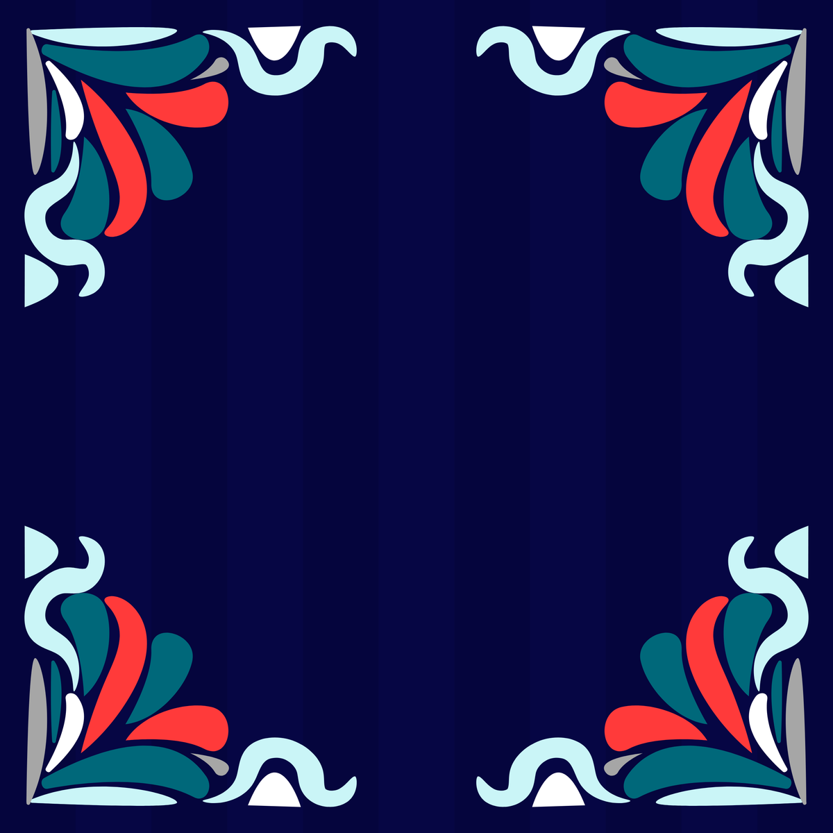 Colorful Corners Neoprene Mahjong Mat