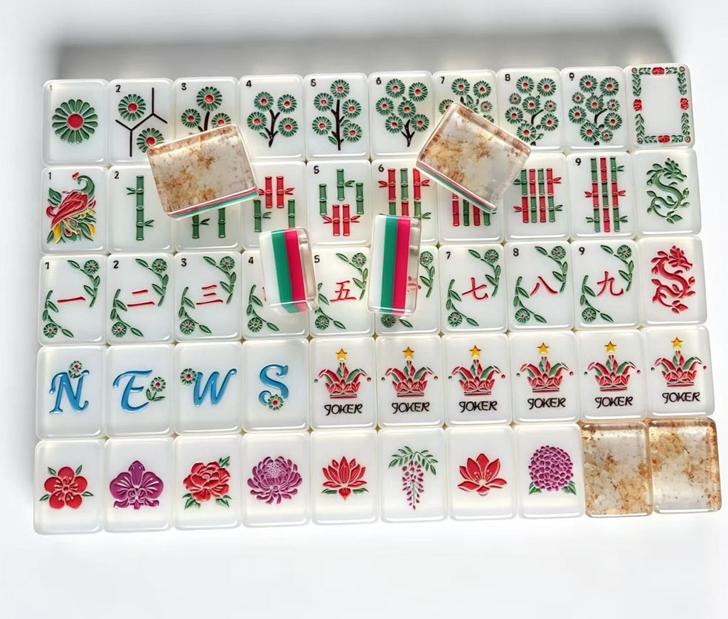 Rose Garden Mahjong Tile Set