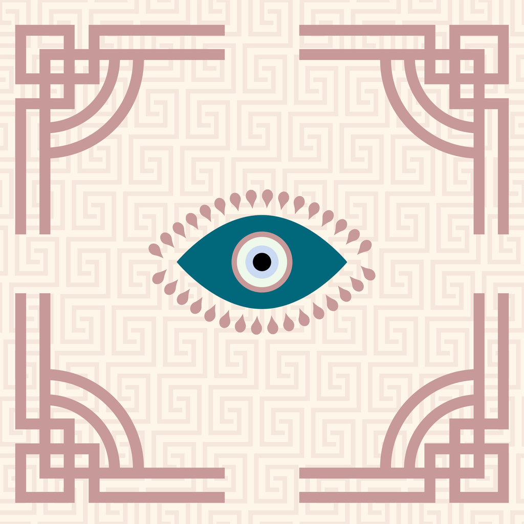 Evil Eye Neoprene Mahjong Mat