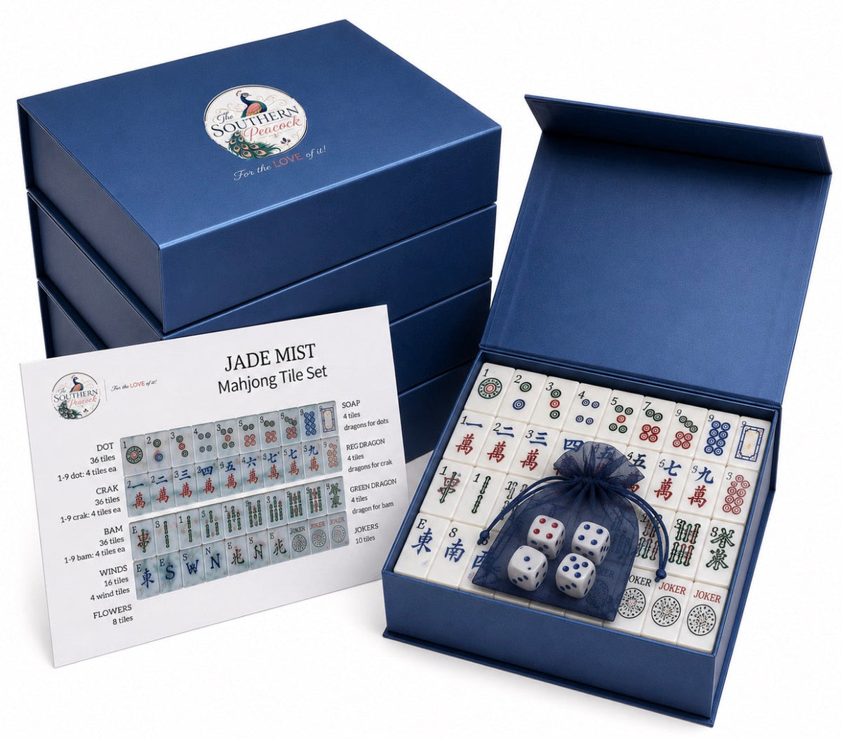 Coastal Breeze Mahjong Tile Set