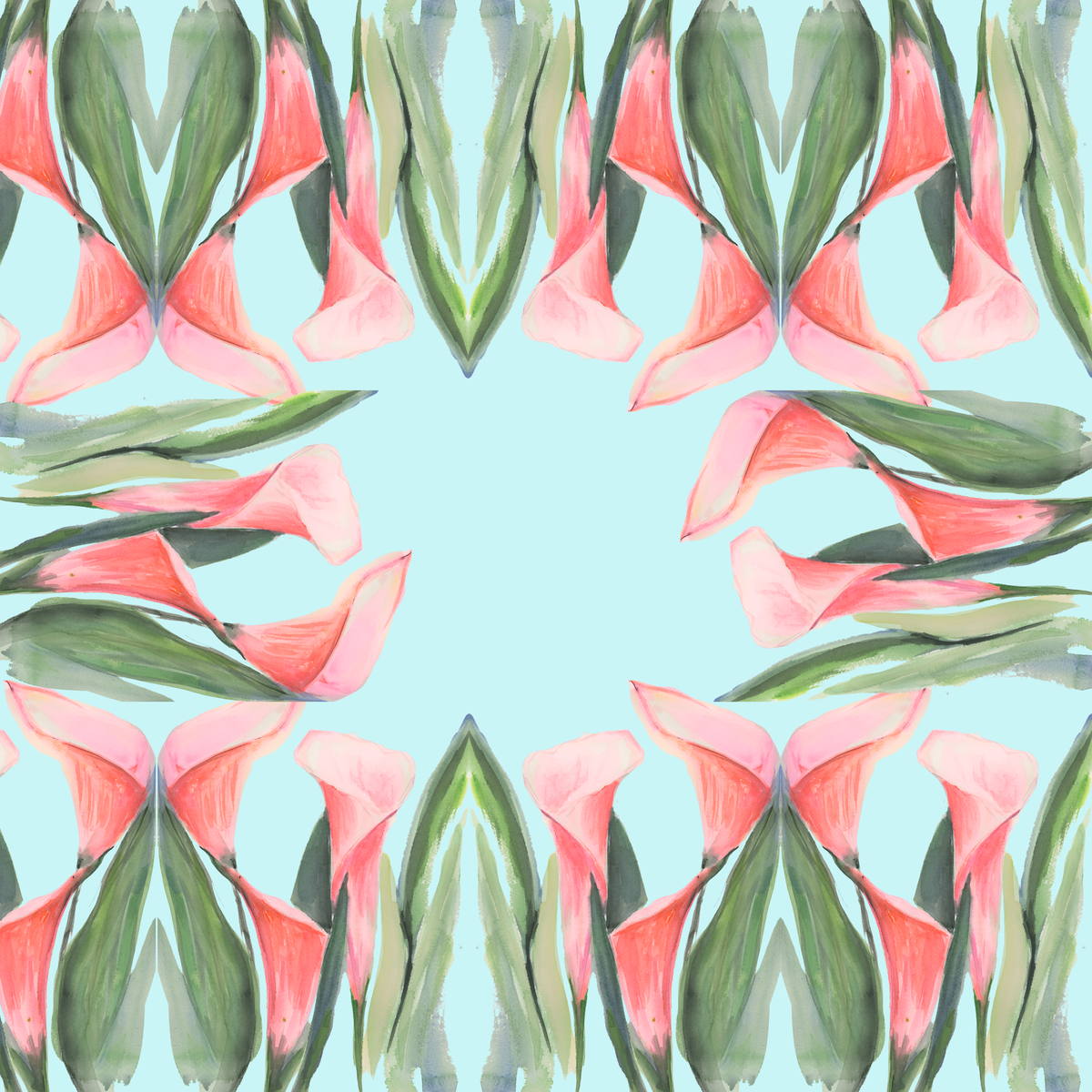 Garden Lilies Artist Collab Leatherette Mahjong Mat