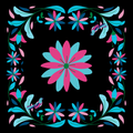 Petals After Dark Neoprene Mahjong Mat