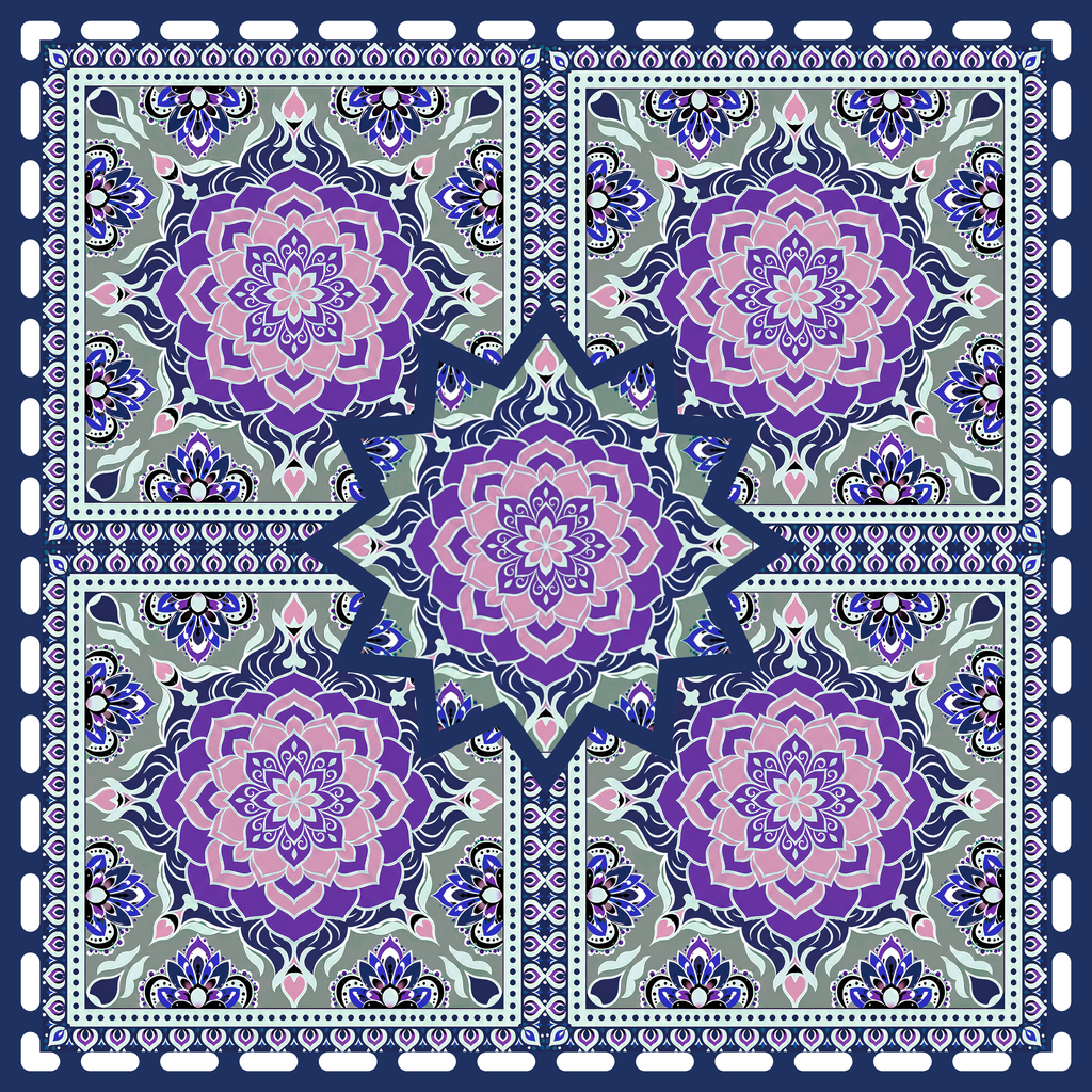 Sage Mosaic Neoprene Mahjong Mat