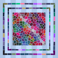 Stained Glass Neoprene Mahjong Mat