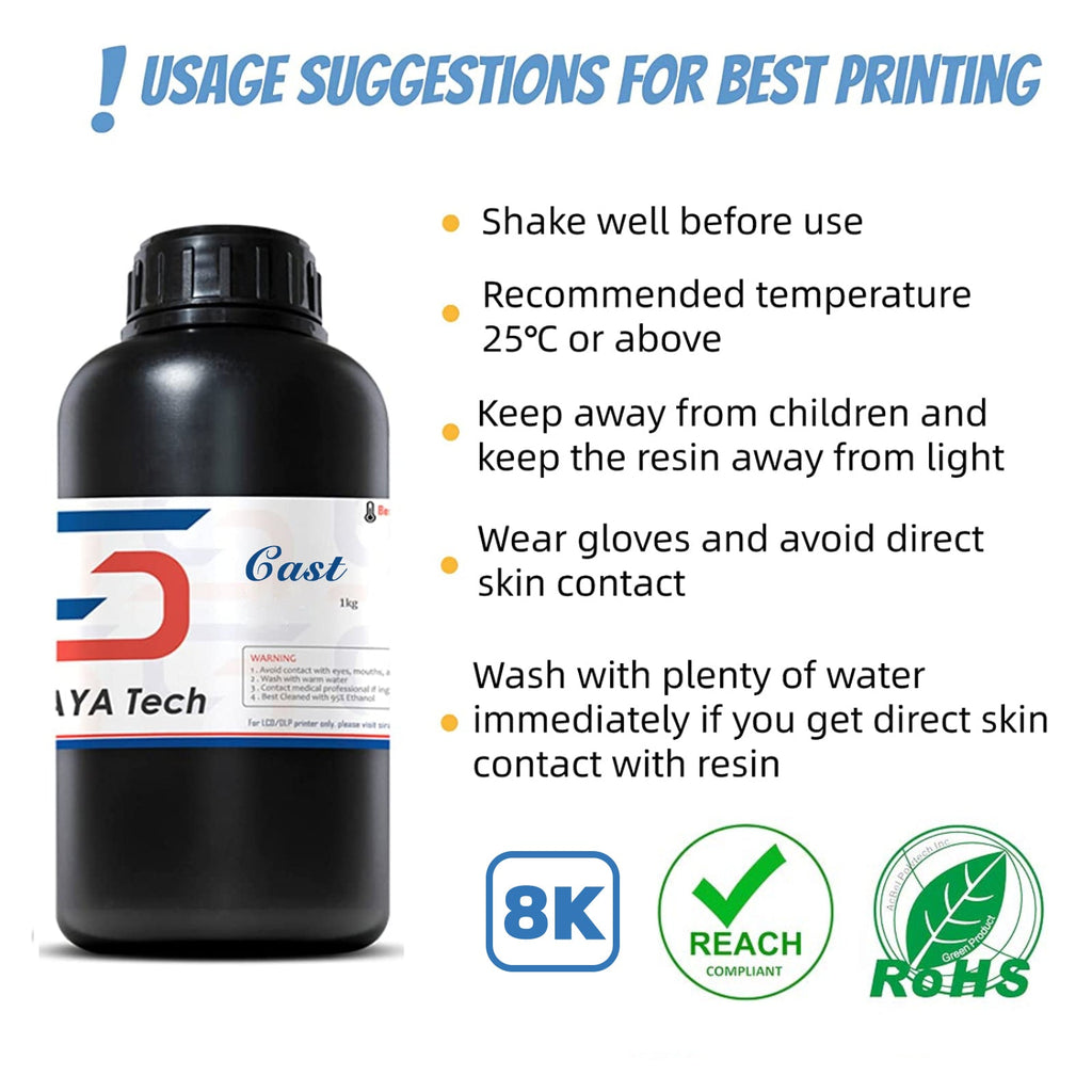 Siraya Tech 3D Professional UV Resin, Castable, 1kg Jar