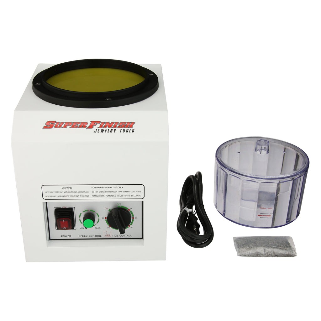 Large Capacity Magnetic Pin Finisher, 80 rings, 7" Bowl - Arbe Super Finisher