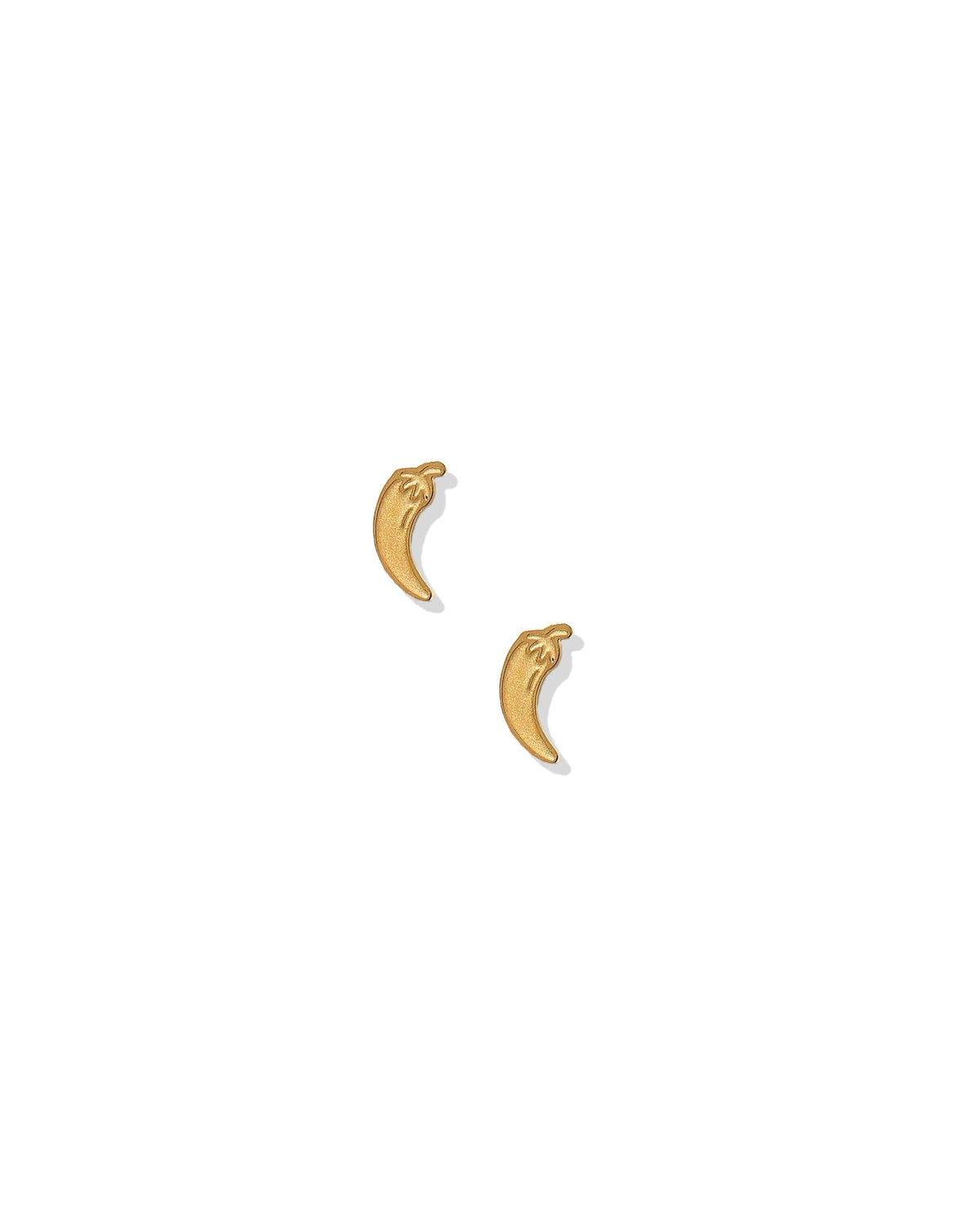 Screwback Stud Earrings - Chili Pepper Gold