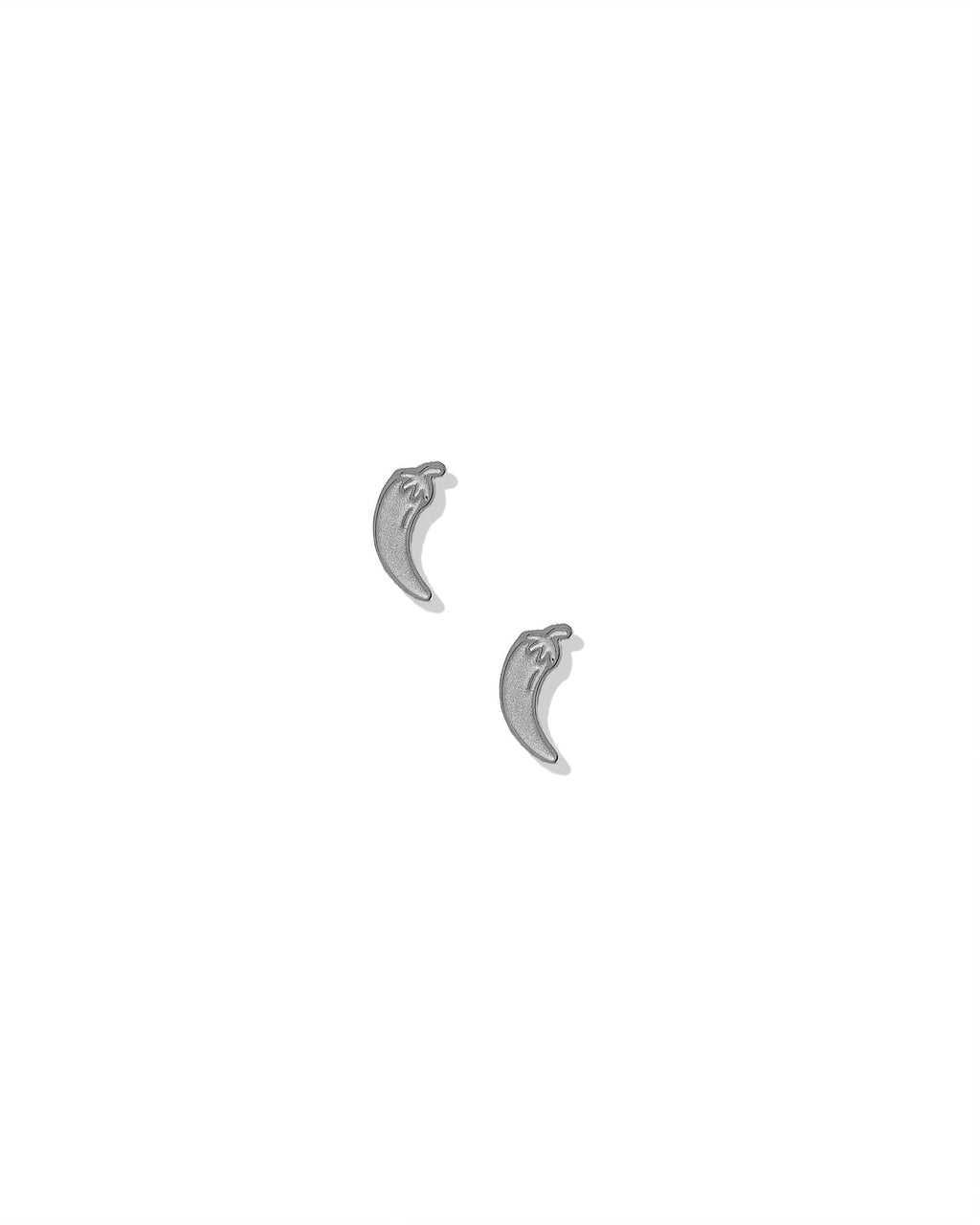 Screwback Stud Earrings - Chili Pepper Silver