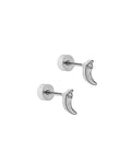 Screwback Stud Earrings - Chili Pepper Silver