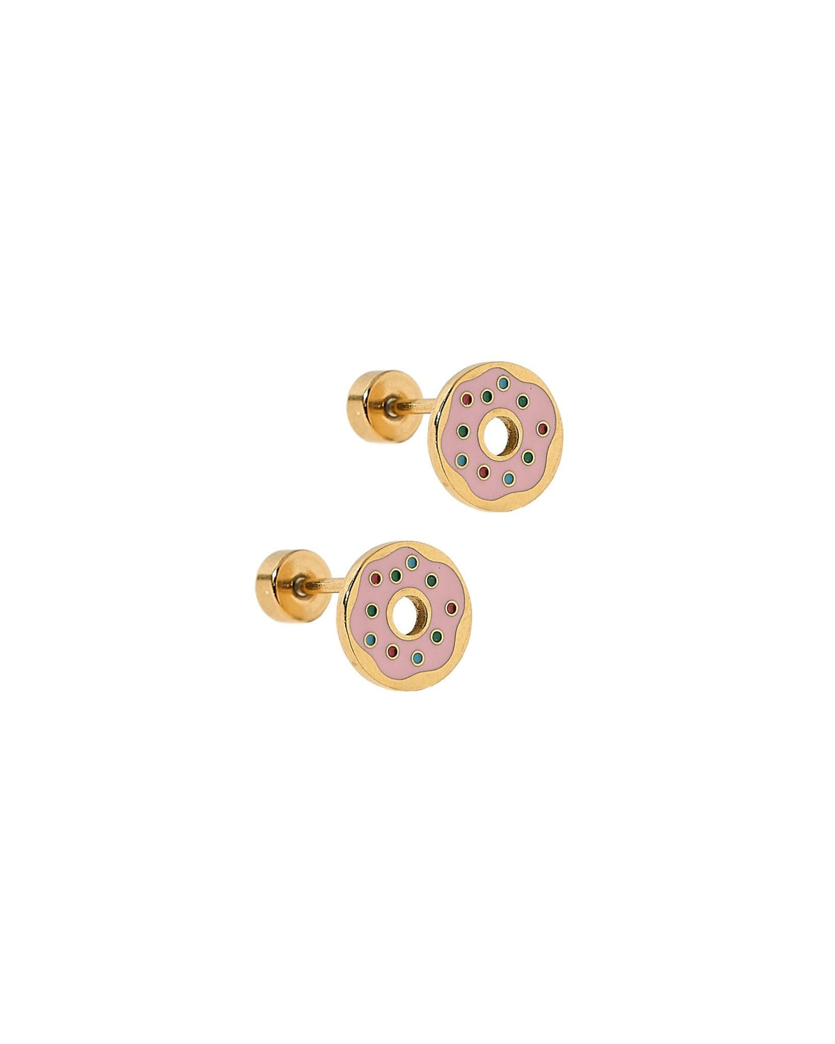 Screwback Stud Earrings - Donut