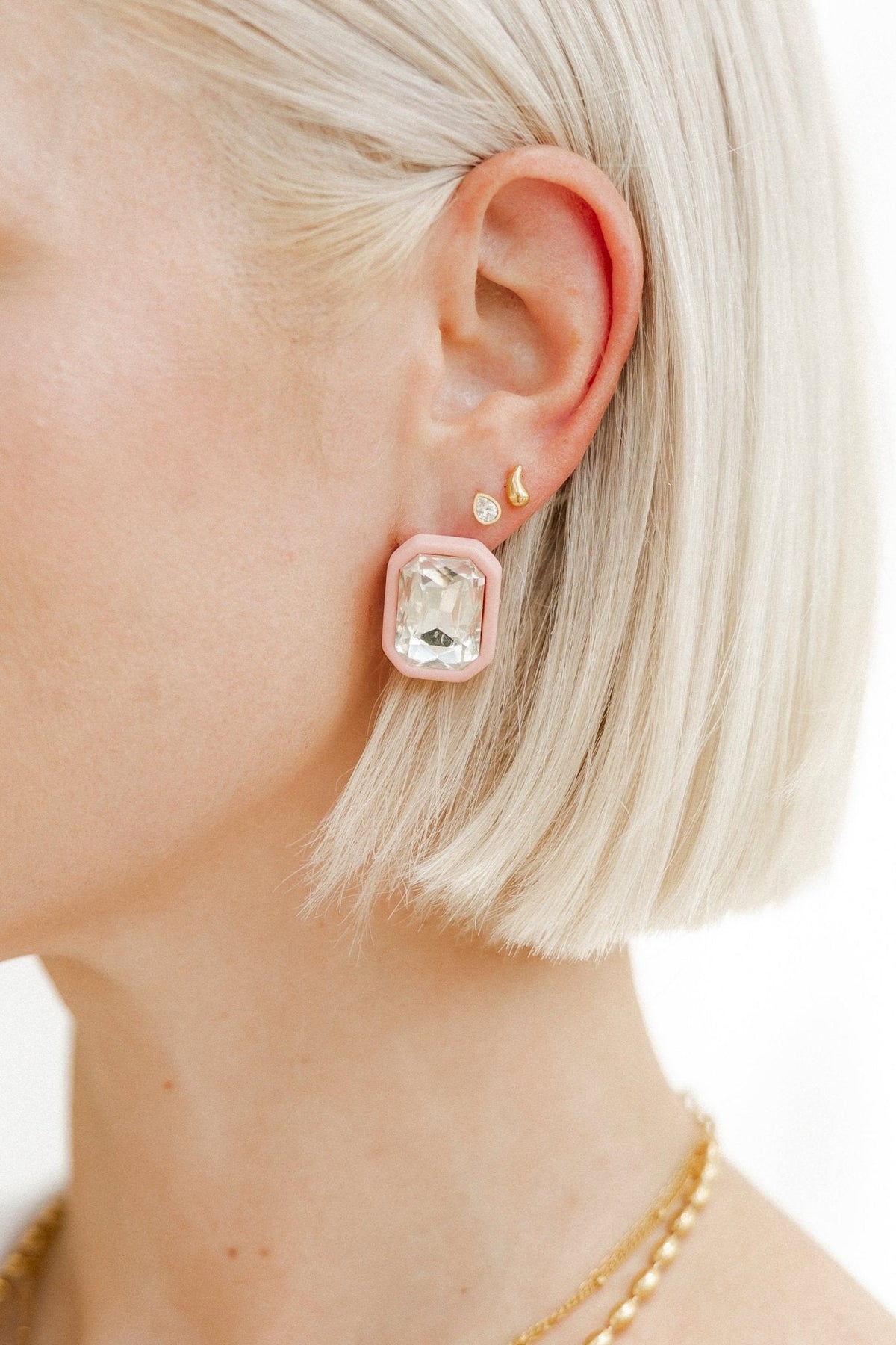 Screwback Stud Earrings - Emma Gold