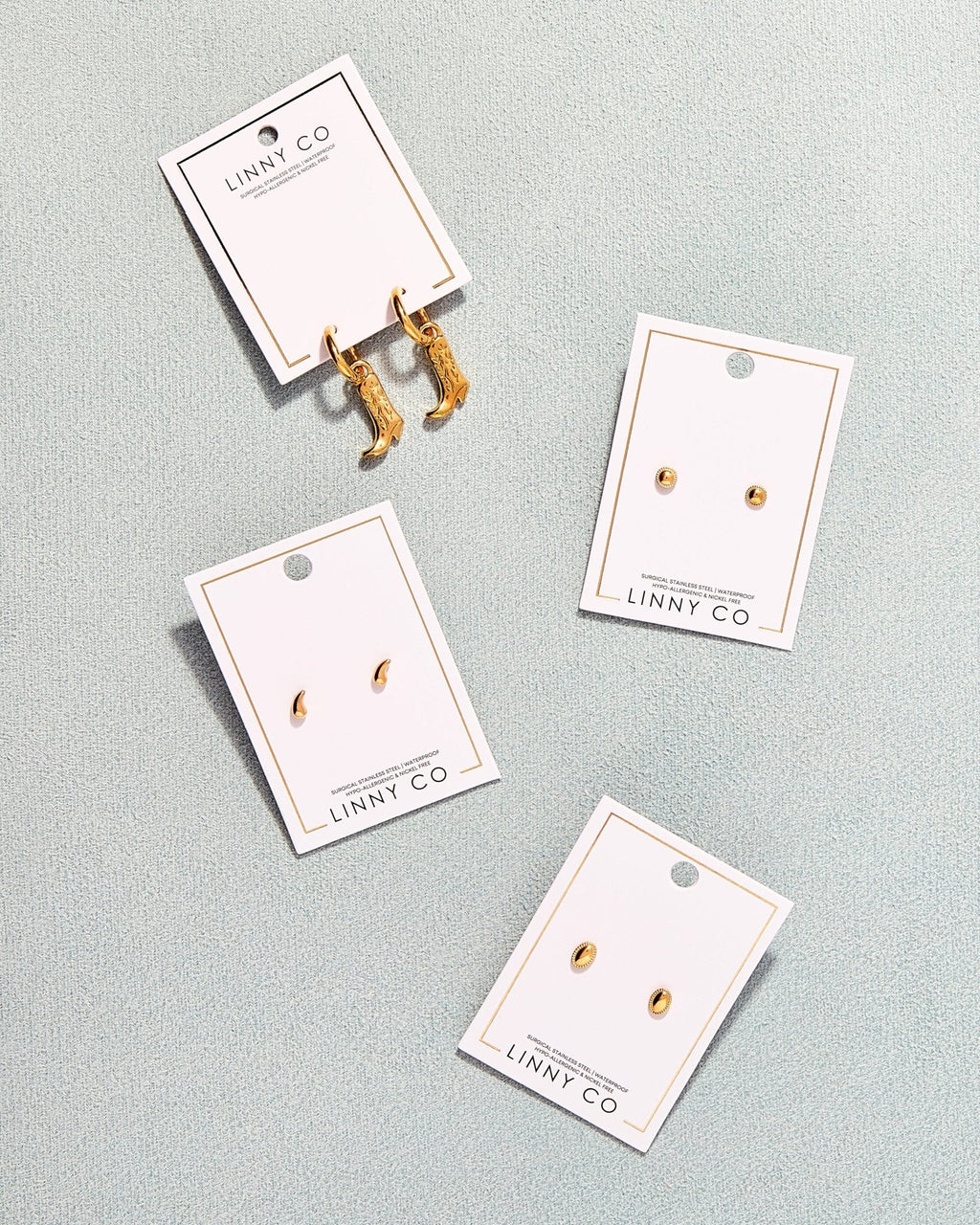 Screwback Stud Earrings - Emma Gold