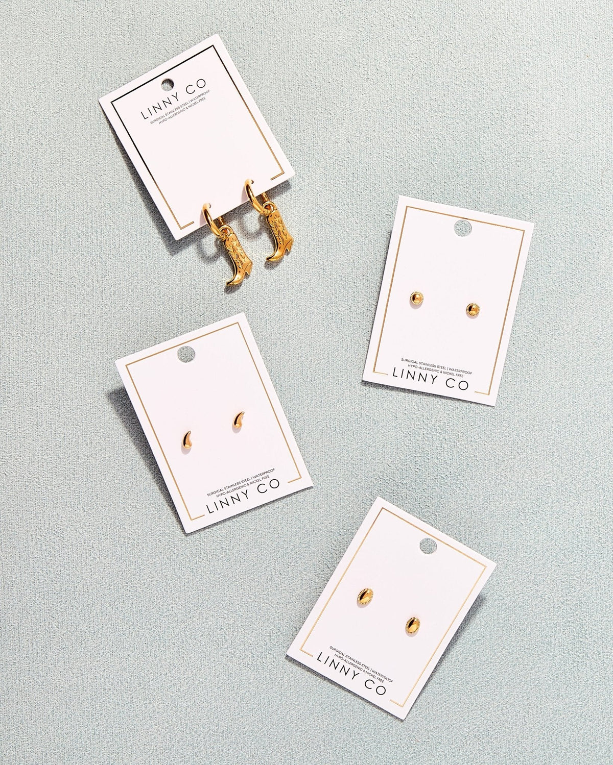 Screwback Stud Earrings - Emma Gold