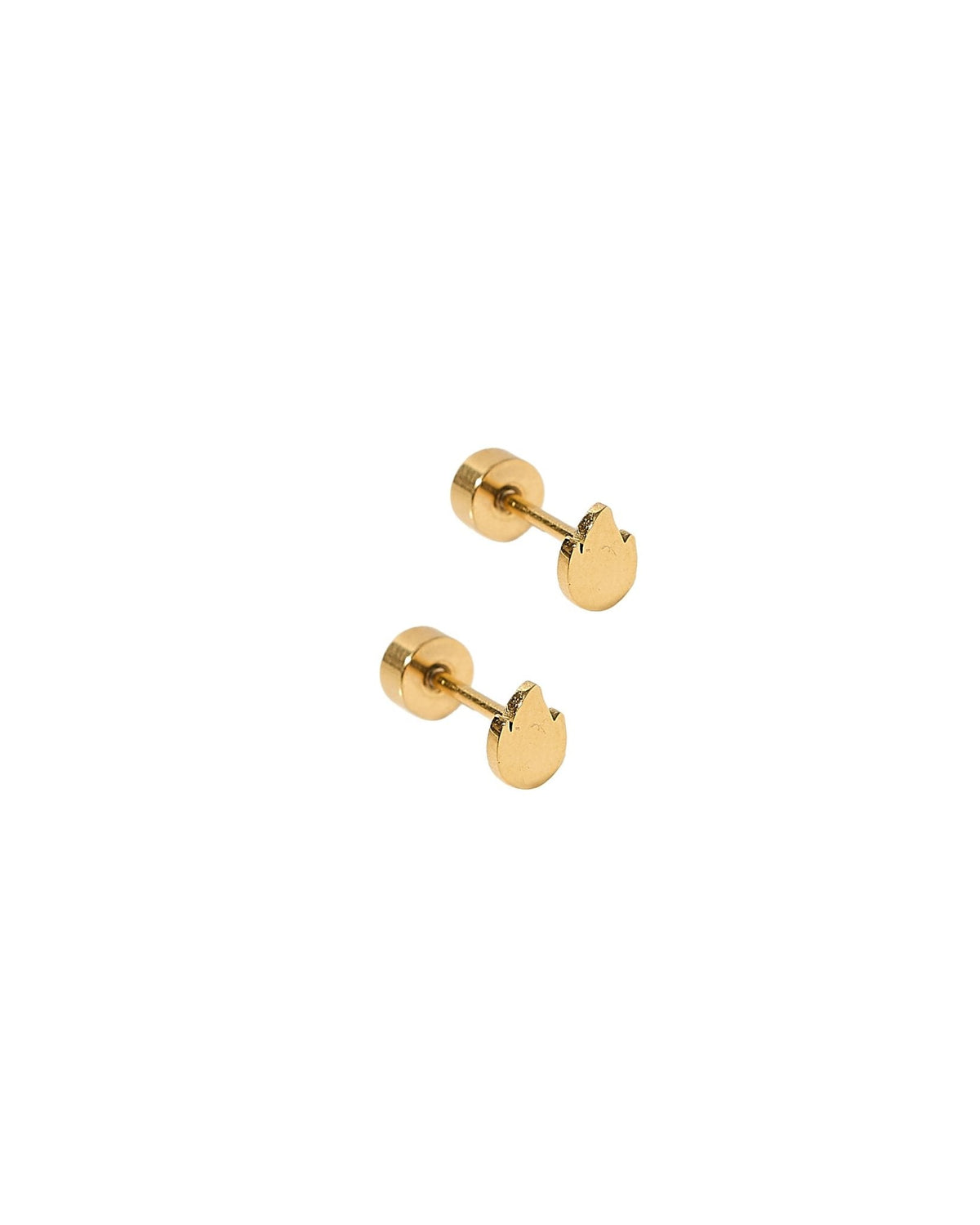 Screwback Stud Earrings - Flame