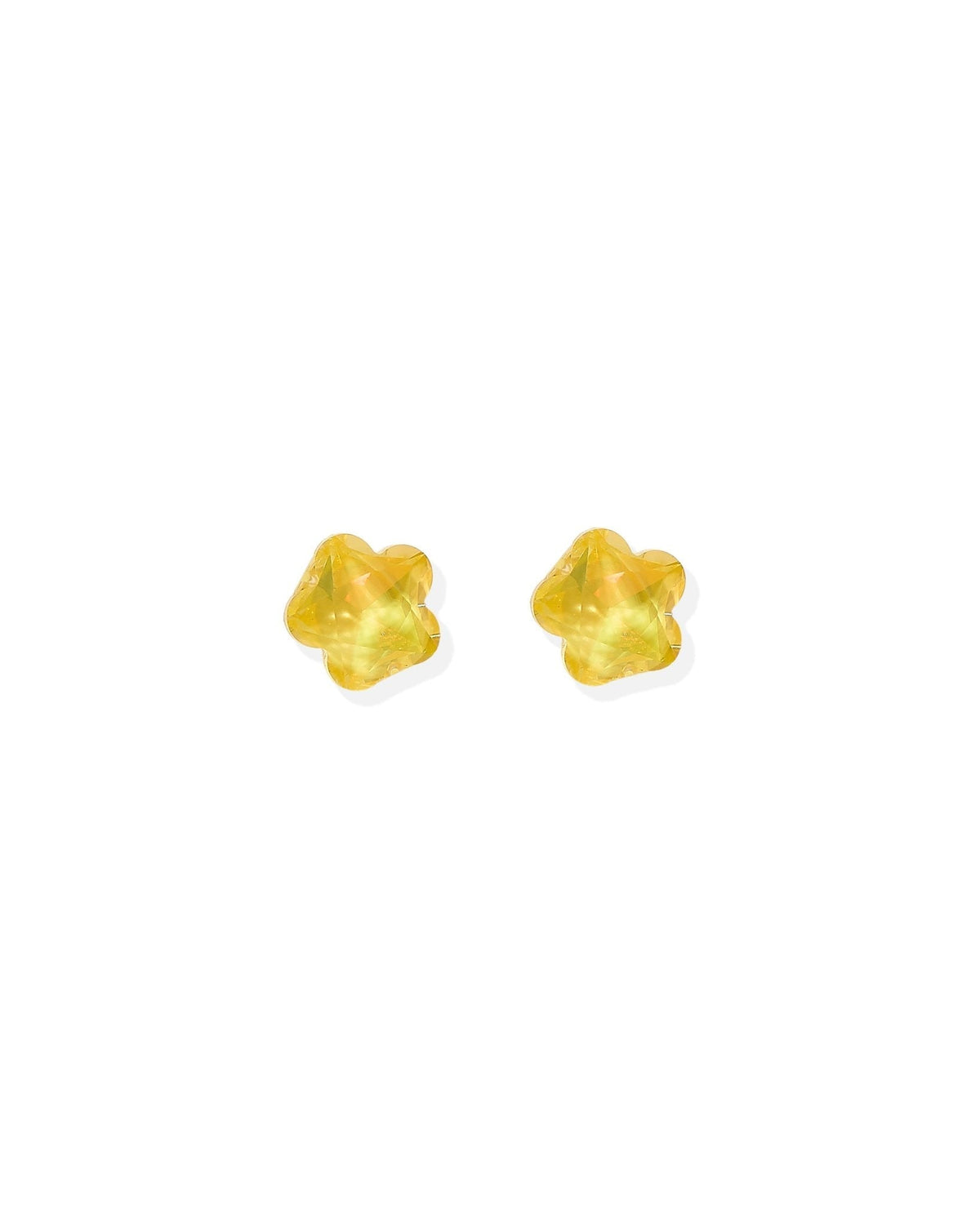 Screwback Stud Earrings Lux - Candy Star Sunshine Yellow