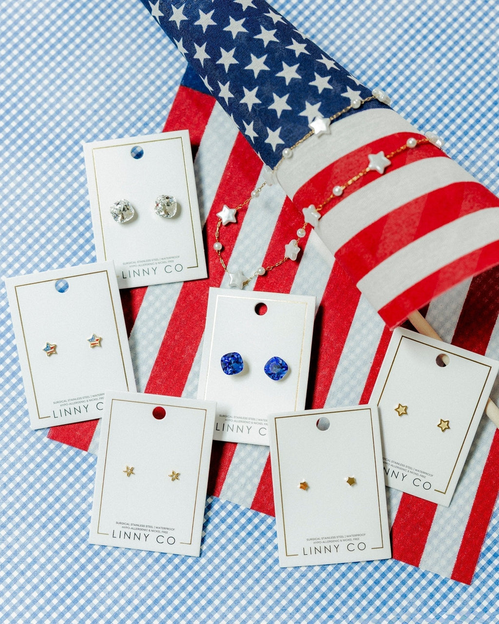 Screwback Stud Earrings Lux - Kit Cobalt Blue