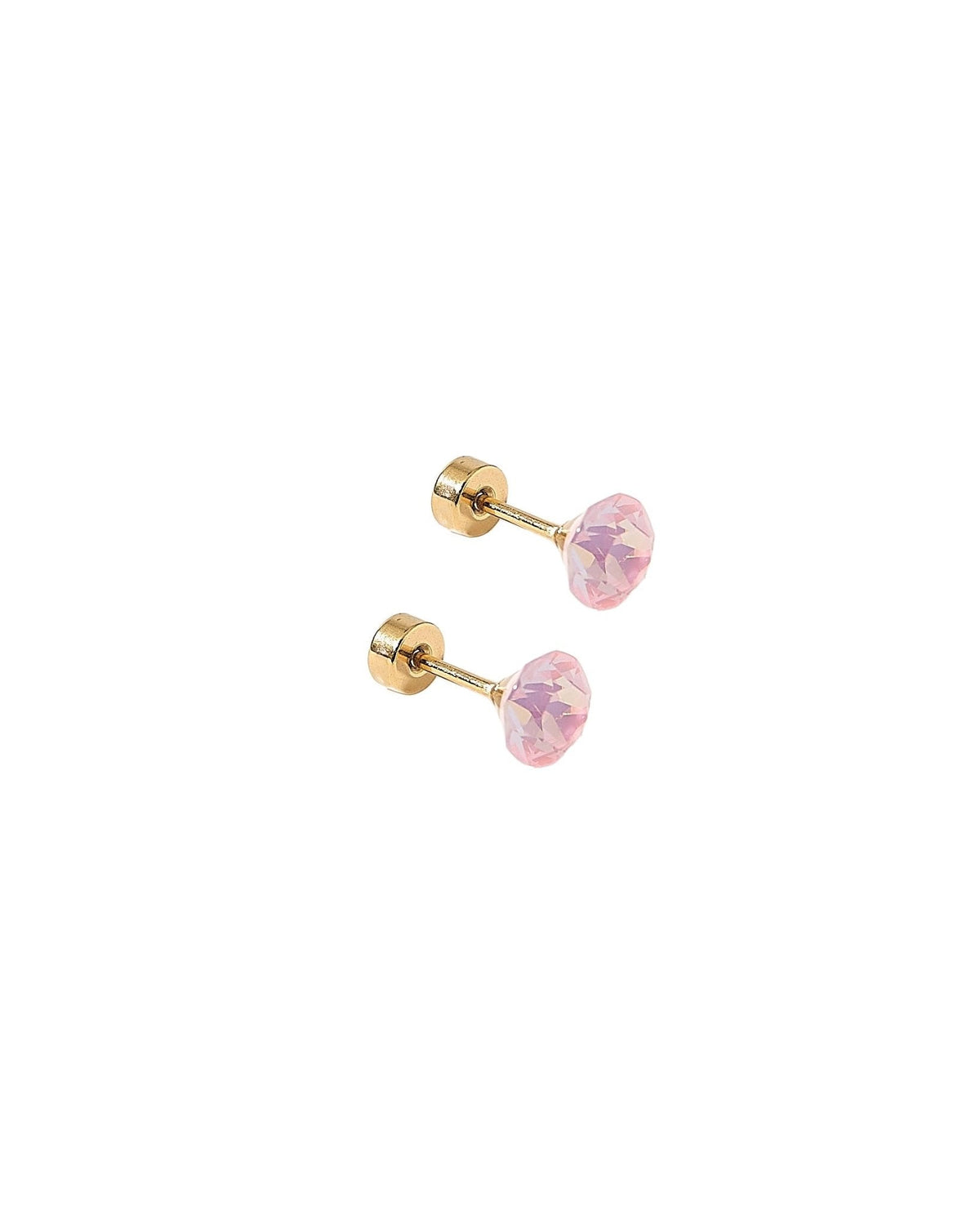 Screwback Stud Earrings Lux - Zuri Pastel Pink