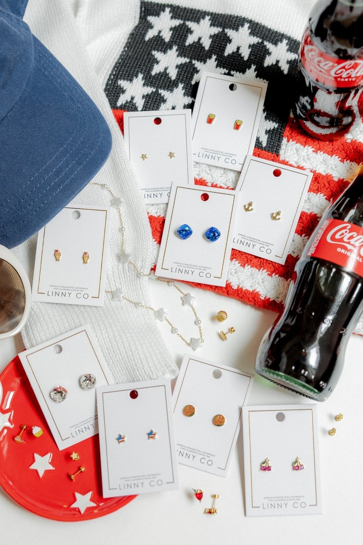 Screwback Stud Earrings - Milkshake