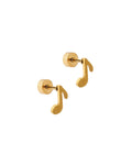 Screwback Stud Earrings - Music Note