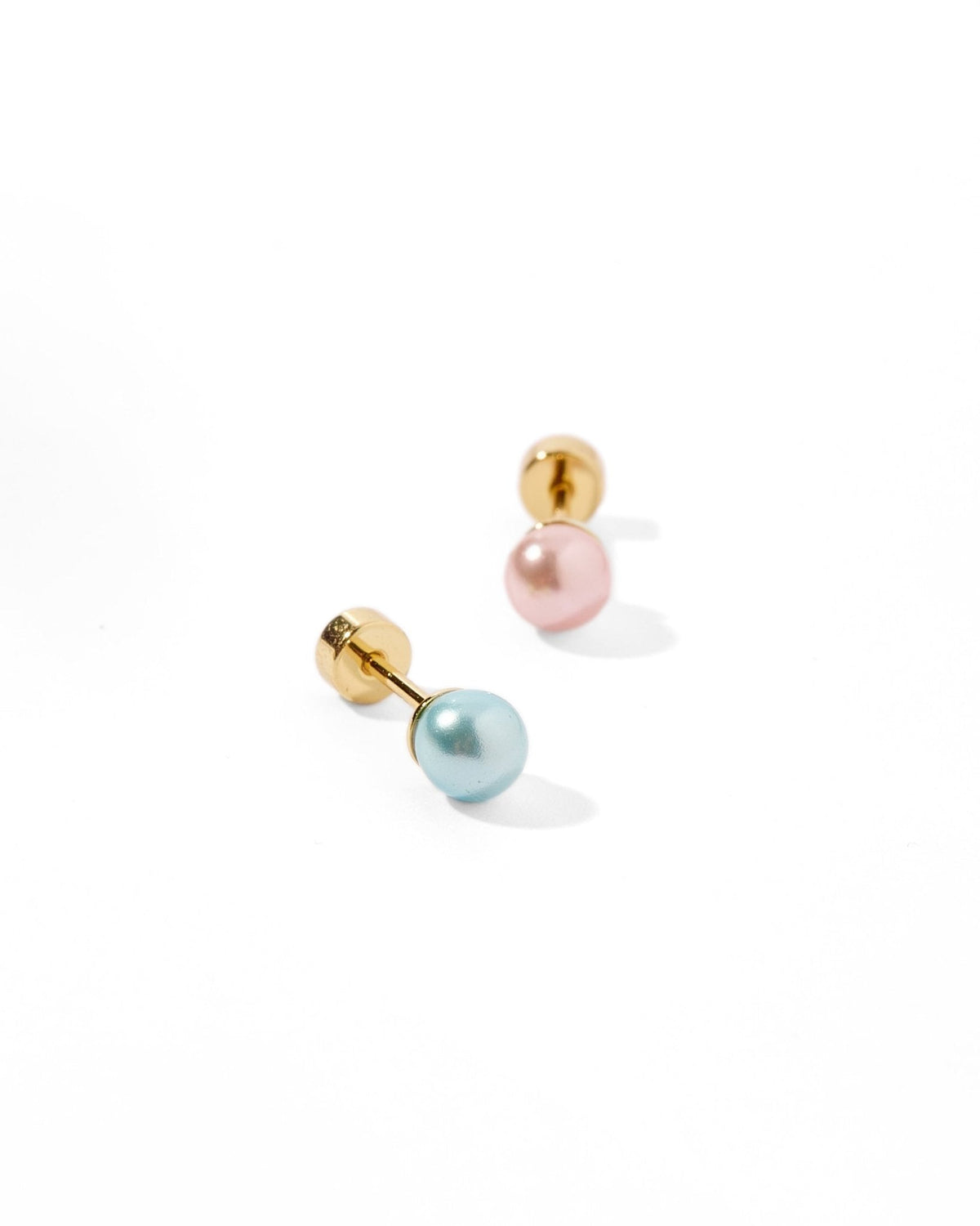 Screwback Stud Earrings - Payton Pearl Pink 5mm