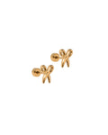 Screwback Stud Earrings - Scissors Gold